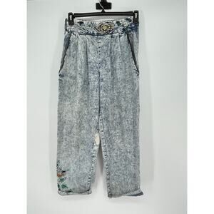 Vintage‎ Hand Painted Acid Wash 80’s 90’s High Waist Baggy Funky Unique